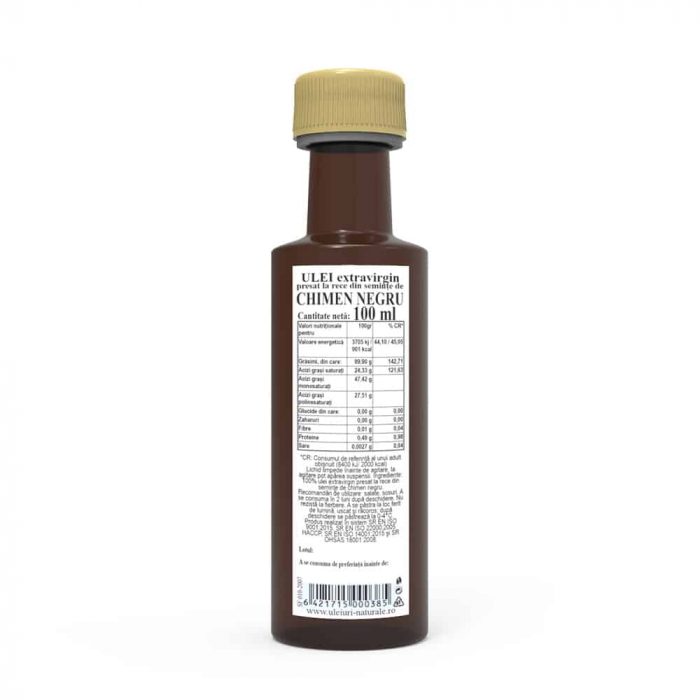Ulei din seminte de CHIMEN NEGRU, extravirgin, 100 ml [2]