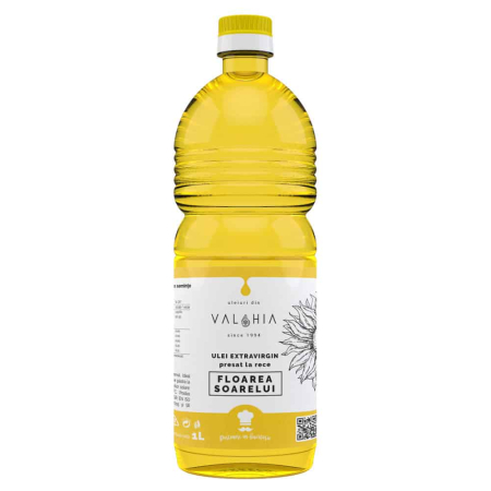 Produse - Ulei FLOAREA SOARELUI presat la rece, 1L