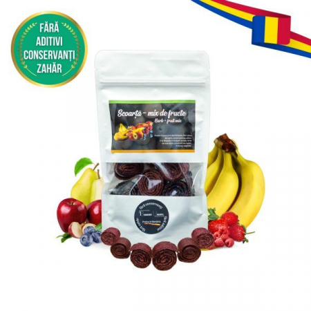 Fructe și plante uscate - Scoarță mix fructe - afine, merișoare și pere 80 g
