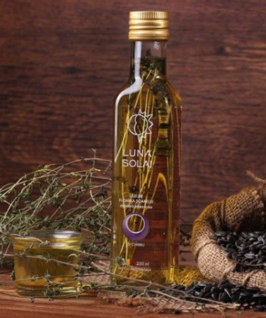 Ulei presat la rece - Ulei de floarea soarelui cu cimbru 250 ml