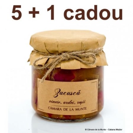 Cumpără o cutie 5 + 1 cadou - Zacuscă cu vinete 200 g 5 + 1 cadou