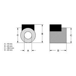 Bobina 12V 18x40 mm obloane hidraulice [2]