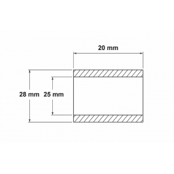 Bucșa perforată Ø 25/28-20 mm pentru obloane hidraulice Dhollandia [2]
