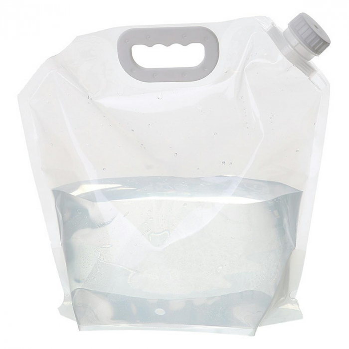 Canistra 10l reutilizabila, pliabila, etansa, transparenta, pentru apa potabila necesara in calatorii, camping, off-road, ATV [4]