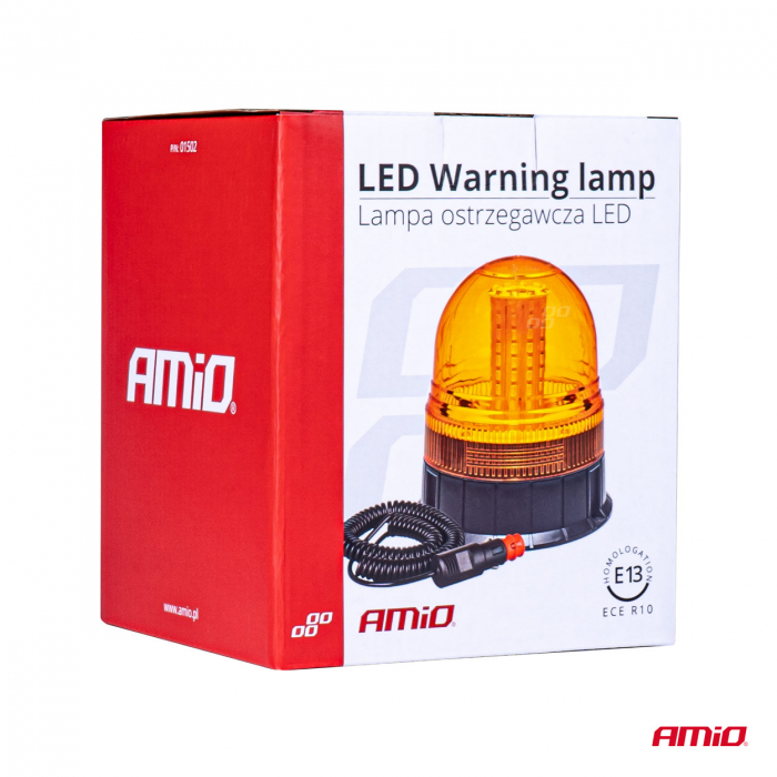 Girofar LED 12/24V cu Sticlă Galbenă - Model W09M MAG/3 BOLT [2]
