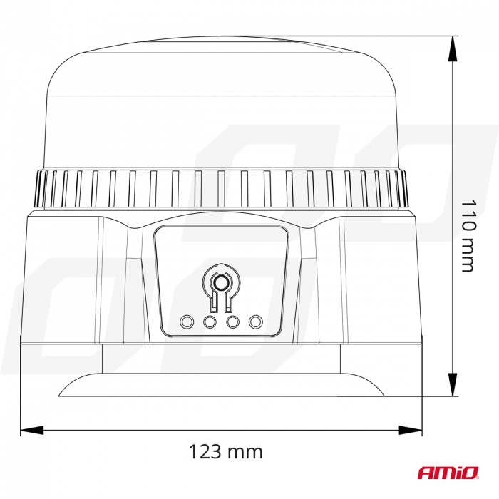 Girofar wireless - fără cablu, magnetic cu LED R65 R10 12/24V [2]