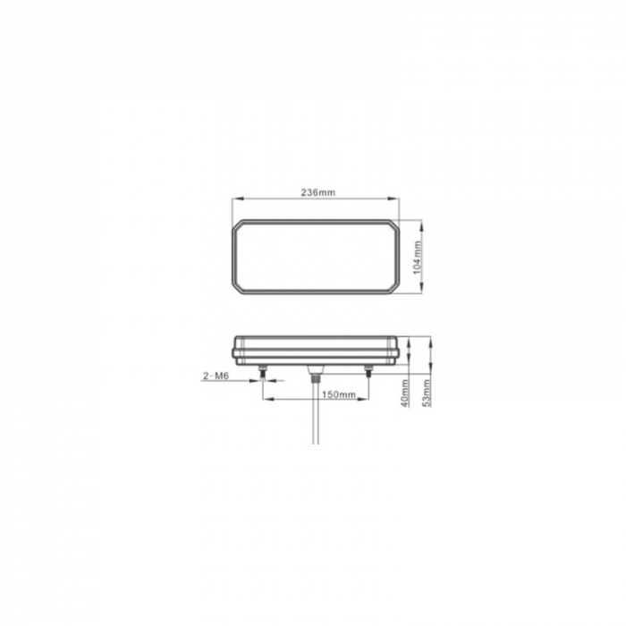 Lampa stop camion LED 12-24V 24x14x3.5 cm [3]