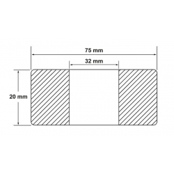 Rola platforma 32/75-20 mm pentru lifturi hidraulice Dhollandia [2]