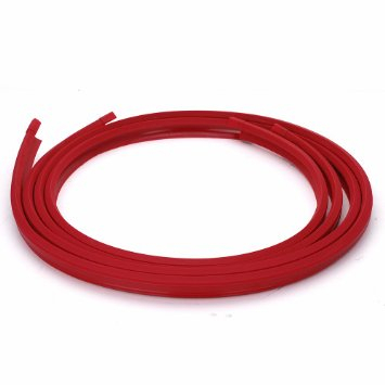 Set protectie jante, calitate Premium, 4 inele din plastic, culoare ROSU [2]