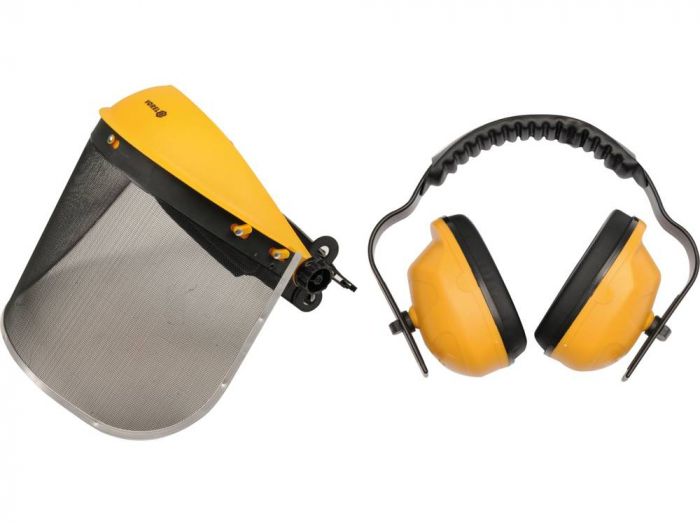 Set viziera cu plasa de protectie si casti pentru lucrari antifonare [2]