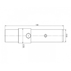Bolt 30/35x140 mm cu gresare pentru obloane hidraulice Bar Cargolift  [2]