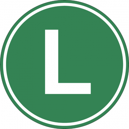 Avertizare si Siguranta - Eticheta, Autocolant Litera L, Autocolant Camion Litera L, Diamentru 22 cm