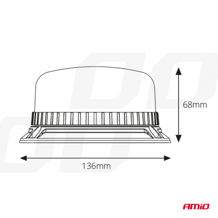 Girofar 12 24V 36 leduri W03B 3BOLT R65 R10 IP56 [2]