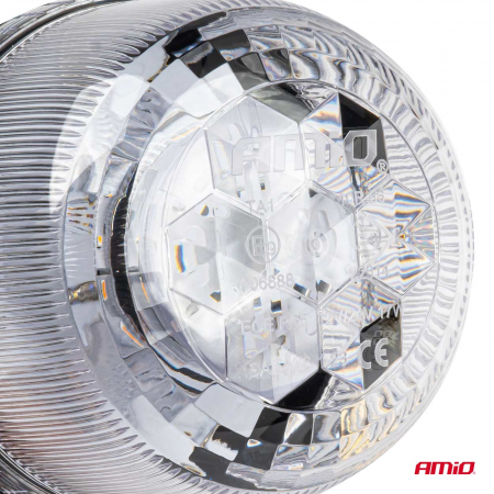 Girofar cu sticla alba 12-24V, R65 R10 IP66 LED [5]