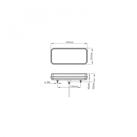 Lampa stop camion LED 12-24V 24x14x3.5 cm [2]