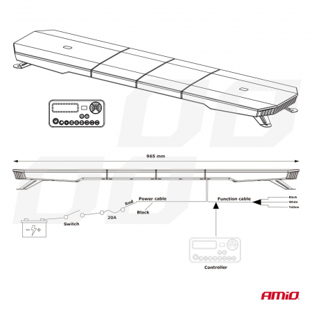 Rampa girofar 12-24V 180 LEDURI 1372mm [9]