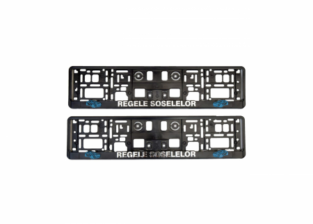 Produse noi - Set 2 Suporti numar inmatriculare 3D “REGELE SOSELELOR”