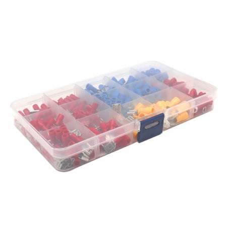 Produse noi - Set 280 de conectori de sertizare izolati, 15 tipuri, in carcasa de plastic