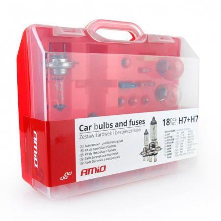 Categorii lift hidraulic - Set becuri si sigurante  auto 19 buc 2xH7