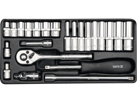 Produse noi - Set chei cu clichet  1/4'' 23 piese Yato