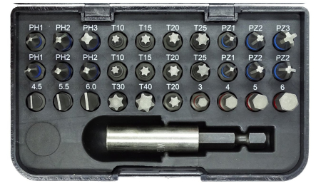 Set de biti 31 piese 1/4", calitate PROFI [1]