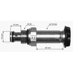 Supapa normal inchisa Hydac 15 x M20 mm pentru lifturi hidraulice camioane Bar Cargolift [4]
