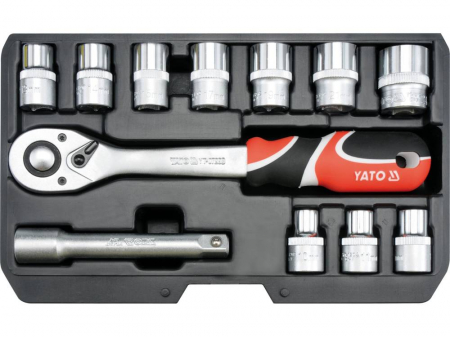 Trusa chei tubulare 1/2'' cu clicket - 12 piese [1]