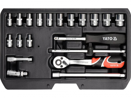 Trusa tubulare cu antrenor 20buc 1/4'', CR-V [3]