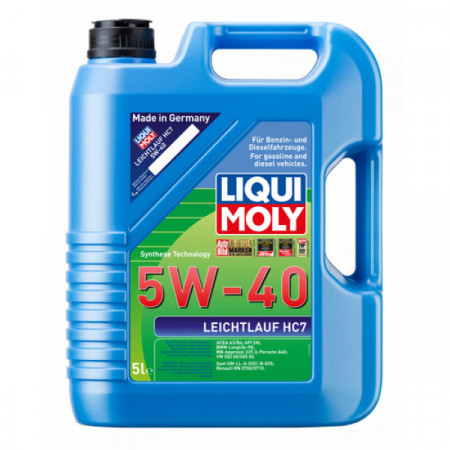 Piese dupa brand - Ulei de motor Liqui Moly Leichtlauf HC7 5W-40 5 litri