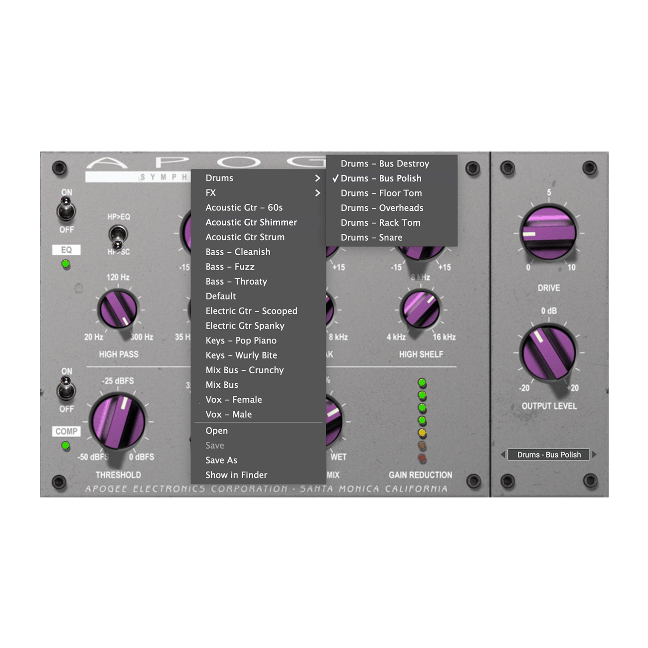 Pluginuri audio - Apogee Symphony ECS Channel Strip
