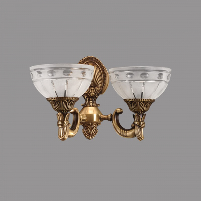 Aplica Ambiente cu 2 Brate, Desing Clasic, Finisaj Bronz Antic - Bussy Lighting 3039-52-29 [1]