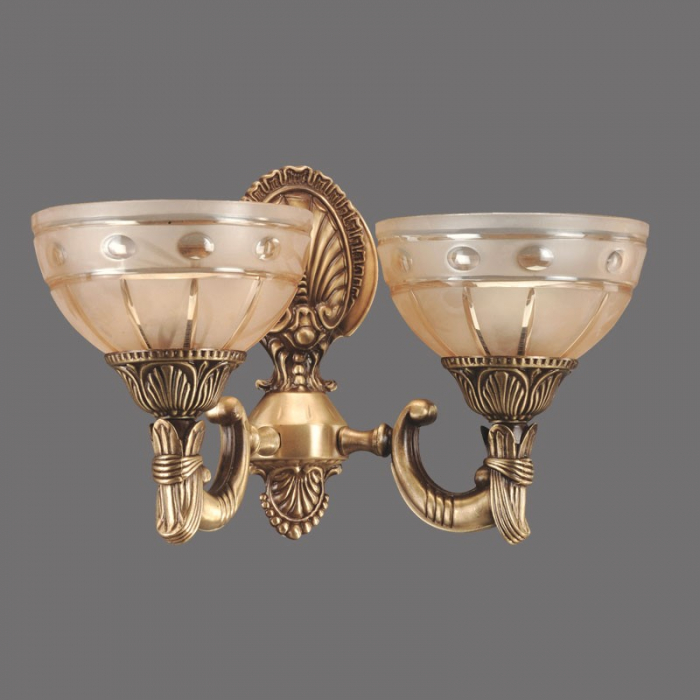Aplica Versace cu 2 Brate, Desing Clasic, Finisaj Bronz Antic - Bussy Lighting 3033-52-29 [1]