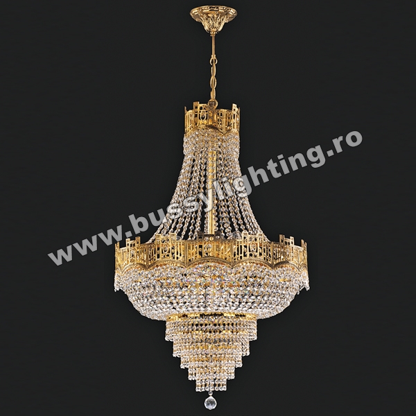 Lustra Renesans Balmo cu Diam 60 cm, Alama Masiv Gold - Bussy Lighting 0165-78-60 [1]