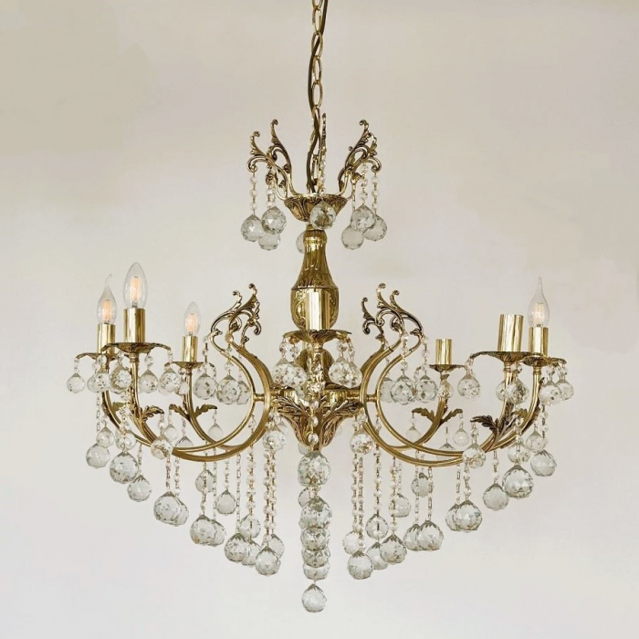 Lustra Tila cu 8 Brate, Desing Baroc, French Gold Antic, Alama si Metal - Bussy Lighting 0158-78-08Z [1]