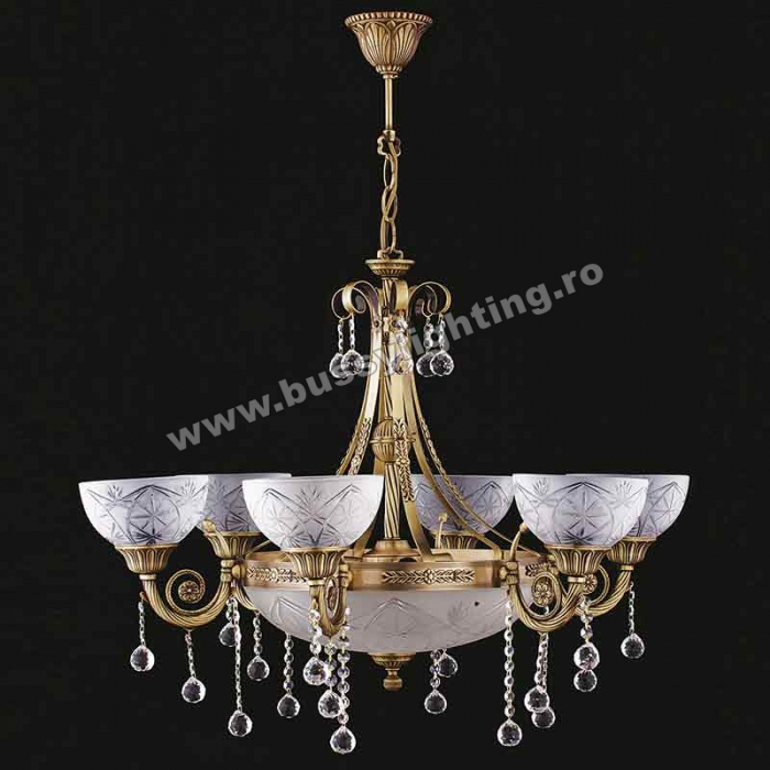 Lustra Crocur cu 5 Brate, Desing Clasic, Finisaj Bronz Antichizat - Bussy Lighting 3060-52-05 [1]