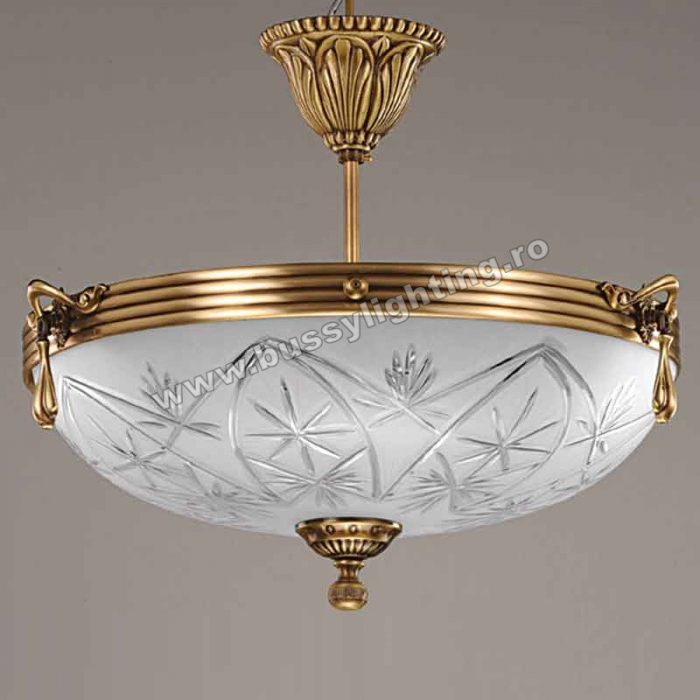Lustra Elegante cu Diam 33 cm, Desing Clasic, Finisaj Bronz Antic - Bussy Lighting 3038-52-42 [1]