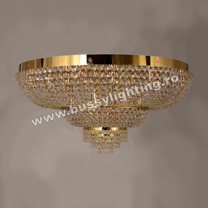 Lustra Mareno cu Diam 80 cm, Inox Gold - Bussy Lighting 2152-58-80 [1]