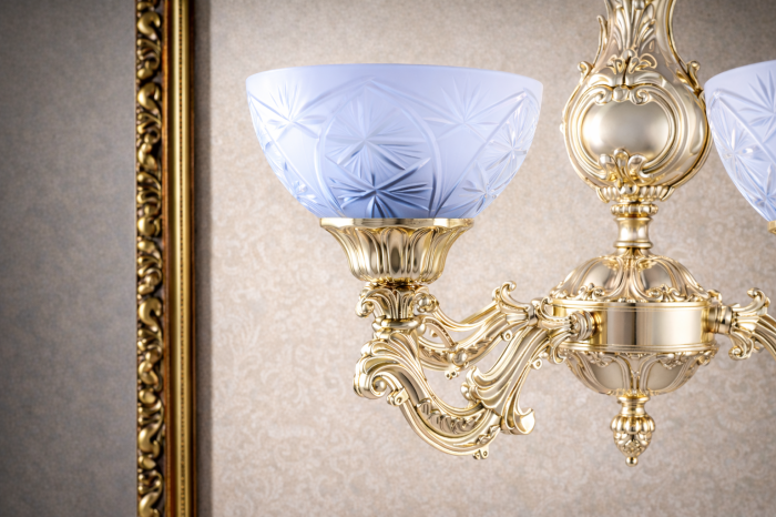 Lustra Toledo cu 5 Brate, Desing Clasic, Finisaj French Gold, - Bussy Lighting 7225-78-05 [2]