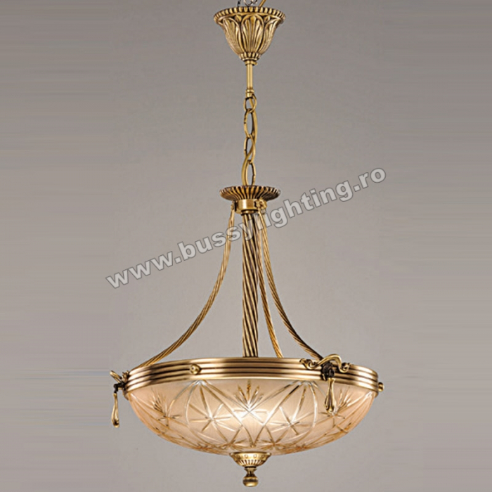 Suspensie Avangard cu Diam 43 cm, Desing Clasic, Finisaj Bronz Antic - Bussy Lighting 3034-52-02 [1]