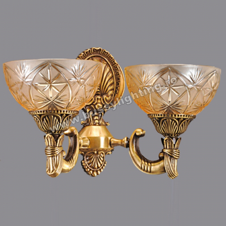 Aplice - Aplica Avangard cu 2 Brate, Desing Clasic, Finisaj Bronz Antic - Bussy Lighting 3034-52-29