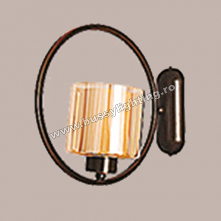 Aplice - Aplica Cannes cu 1 Brat, Neo Clasic, Negro patinat arama, Dublu Abajur - Bussy Lighting 3010-53-19