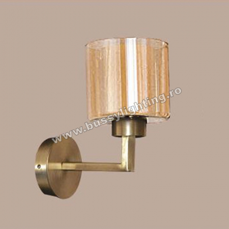 Aplice - Aplica Carmine cu 1 Brat, Neo Clasic, Bronz Antichizat, Dublu Abajur - Bussy Lighting 3002-52-19