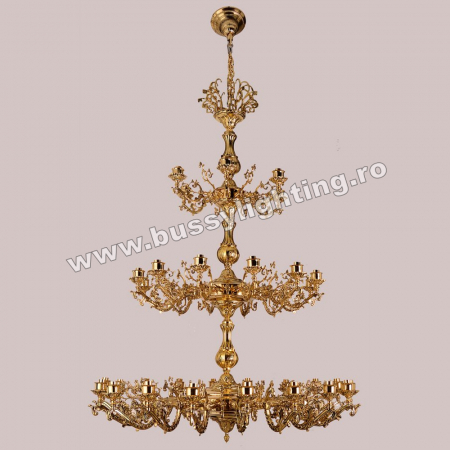 Lustra Bufalo cu 36 Brate, Desing Barocco, French Gold - Bussy Lighting 0734-78-36 [2]