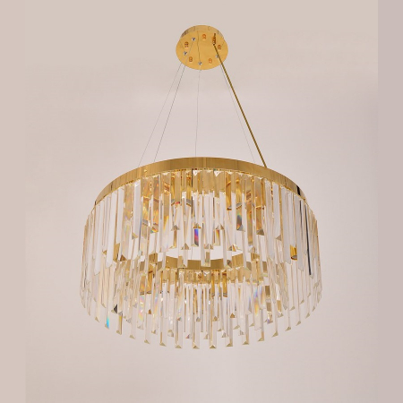 Lustra Cristal cu Diam 60 cm Living, Gold Crom - Bussy Lighting 7388-58-60