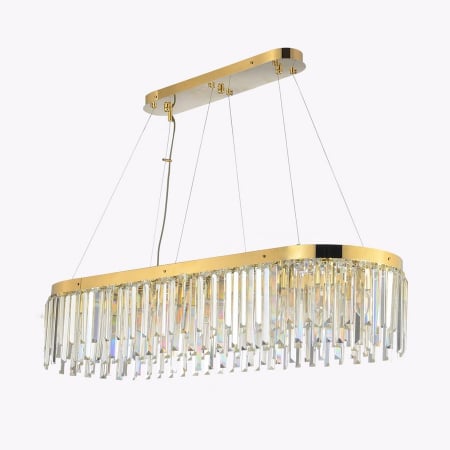 Candelabre Mari - Lustra Cristal cu Diam 90-30 cm Masa Dining, Gold Crom - Bussy Lighting 7388-58-90Y