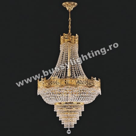 Candelabre Mari - Lustra Renesans Balmo cu Diam 60 cm, Alama Masiv Gold - Bussy Lighting 0165-78-60