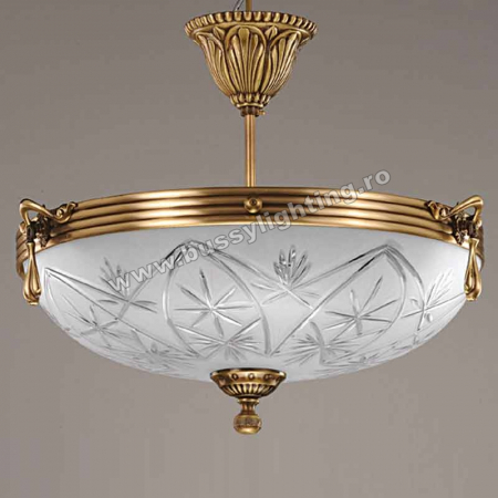 Lustre Clasice - Lustra Elegante cu Diam 33 cm, Desing Clasic, Finisaj Bronz Antic - Bussy Lighting 3038-52-42