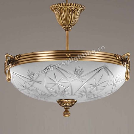 Lustre Clasice - Lustra Elegante cu Diam 43 cm, Desing Clasic, Finisaj Bronz Antic - Bussy Lighting 3038-52-43