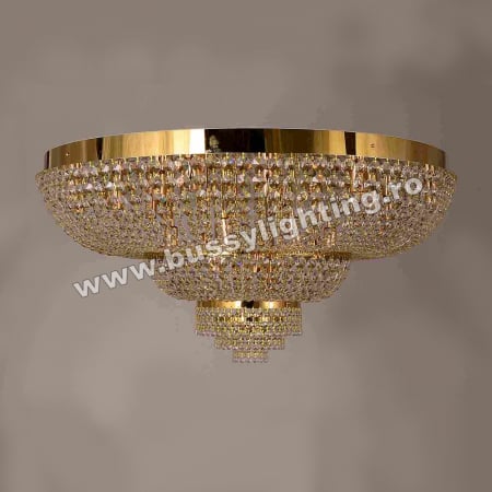 Candelabre Mari - Lustra Mareno cu Diam 80 cm, Inox Gold - Bussy Lighting 2152-58-80