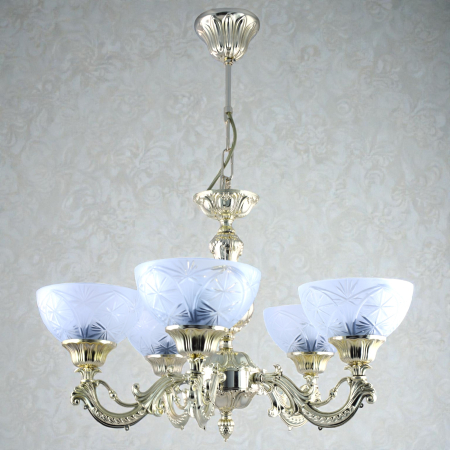 Lustre Clasice - Lustra Toledo cu 5 Brate, Desing Clasic, Finisaj French Gold, - Bussy Lighting 7225-78-05